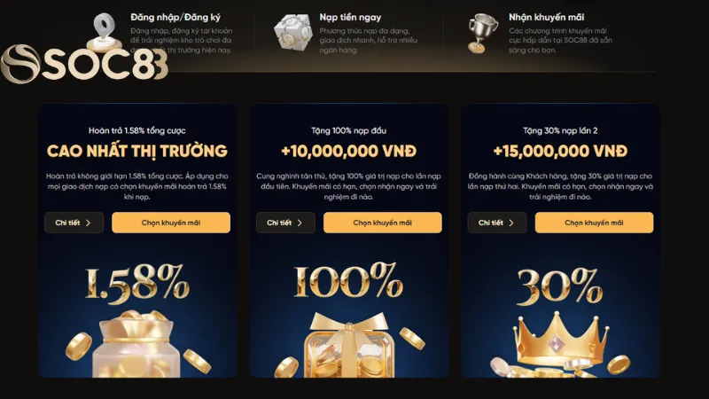 Khuyến mãi hấp dẫn và chương trình VIP